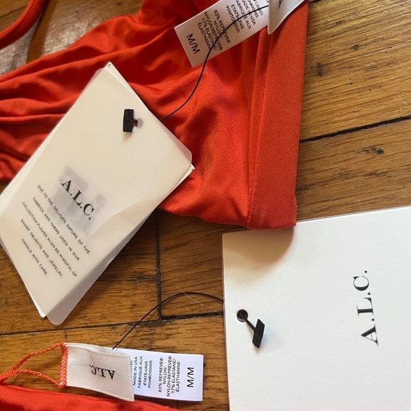 NWT MSRP $260 ALC Vibrant Cheeky Burnt Orange Hater Bikini Set Size M Tropical - Picture 6 of 7